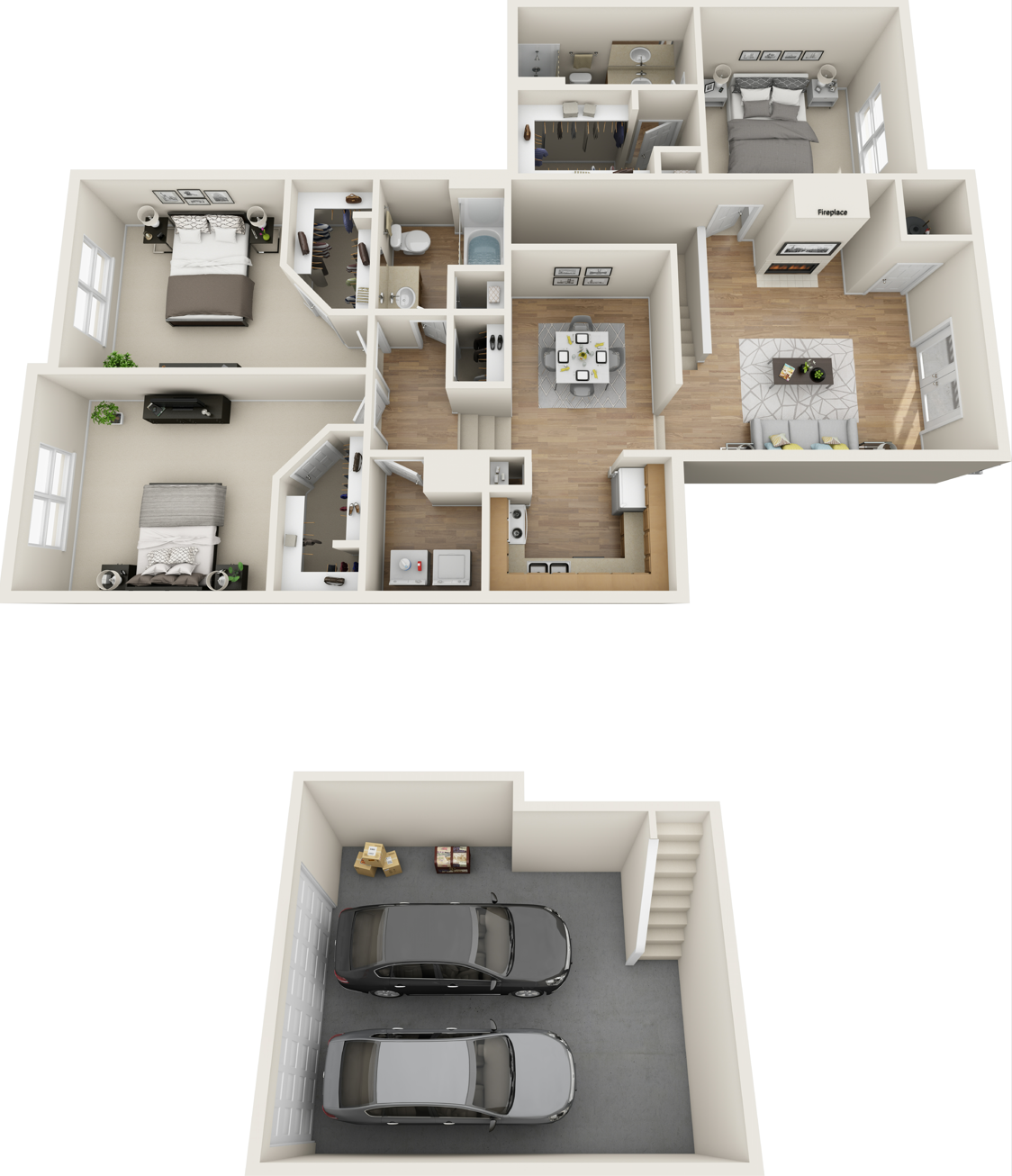 Townhouse 3_3x2_1462 sf